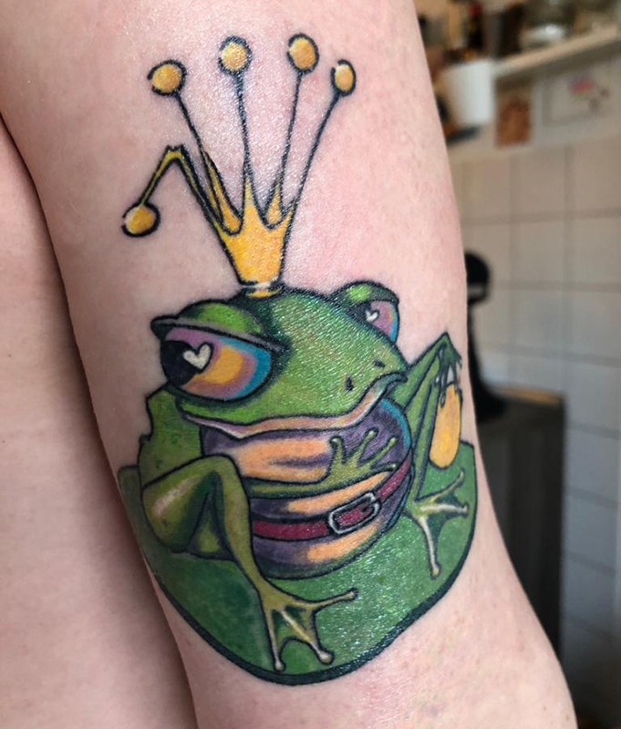 Frosch-Color-Tattoo