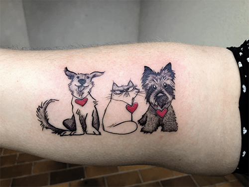 Drei-Freunde-Tattoo