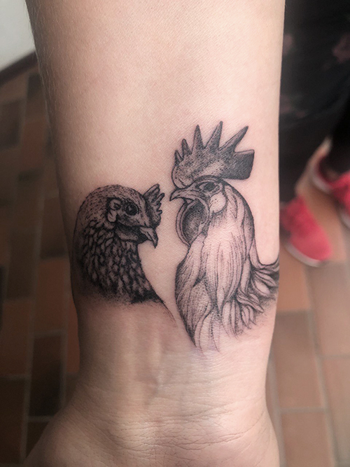 Hühner Tattoo