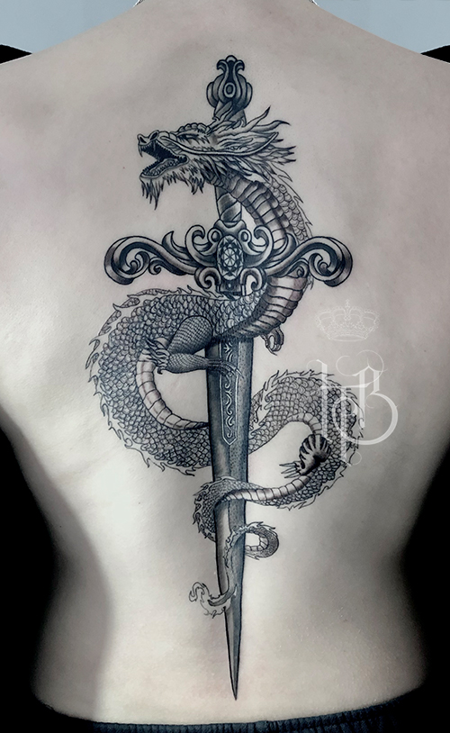 dragon tattoo by Izabella Benauer
