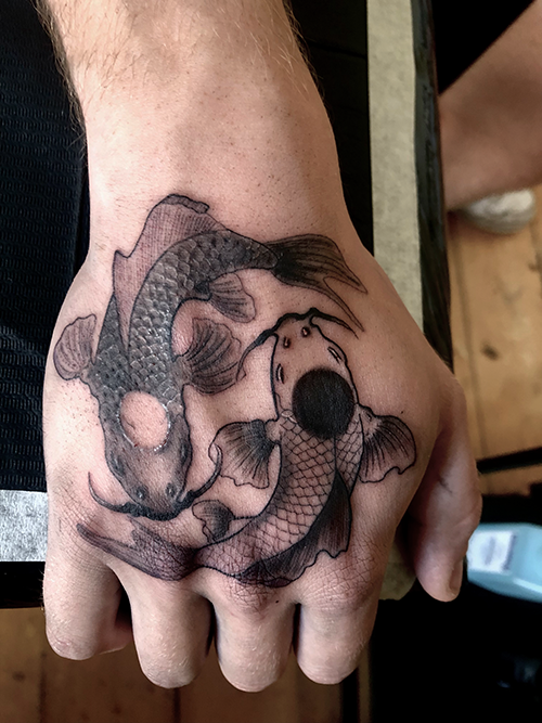 Yin Yang Koi Fische Tattoo